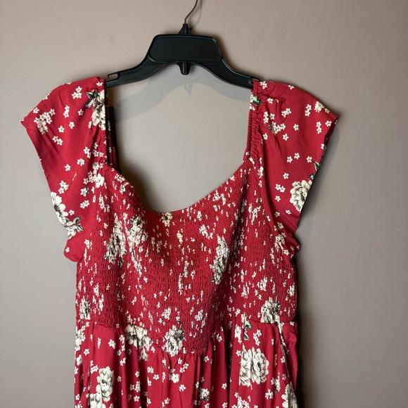 Torrid Mini Challis Off-Shoulder Skater Dress Floral 3X - Picture 3 of 11